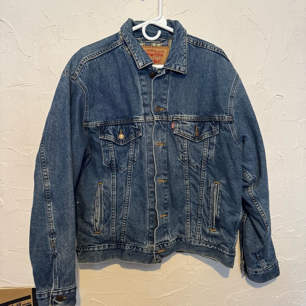 Levi's Vintage 90's Jean Jacket Flannel Lined Size Small